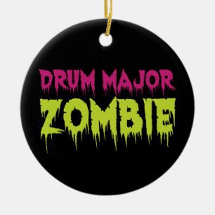 Drum Major Zombie Ceramic Tree Decoration