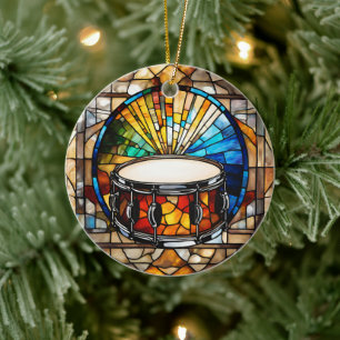 Drum Music Ceramic Ornament