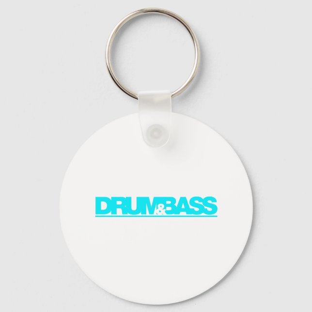 Drum N Bass - DJ Disc Jockey Vinyl Music Key Ring (Front)