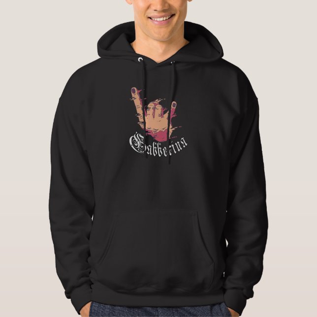 Drum N Bass Hardcore Gabber Devil Satan Techno Fre Hoodie (Front)