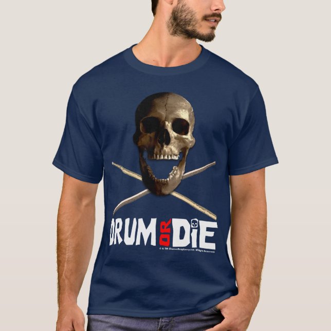 "Drum Or Die" Navy T-Shirt (Front)