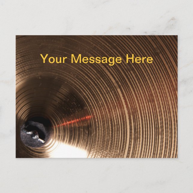 Drum or Drummer Cymbal Picture Postcard (Front)