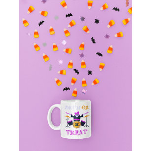 Drum or Treat Skeleton Halloween Coffee Mug