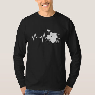 Drum Player Heartbeat Drummers Drumming Graphic T-Shirt