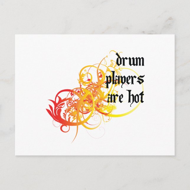 Drum Players Are Hot Postcard (Front)