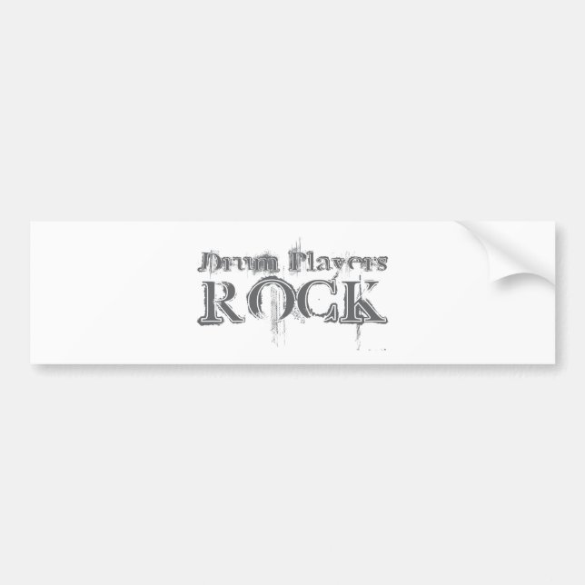 Drum Players Rock Bumper Sticker (Front)