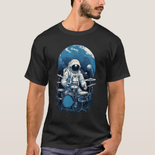 Drum Playing Astronaut, Astronaut Drummer Boy Spac T-Shirt