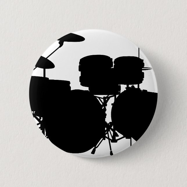 Drum Set 6 Cm Round Badge (Front)
