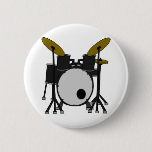 Drum Set 6 Cm Round Badge