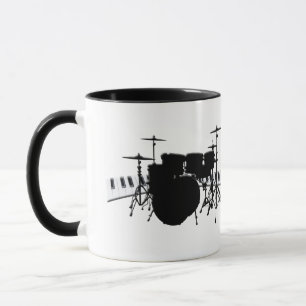 Drum Set and Piano Keyboard Mug