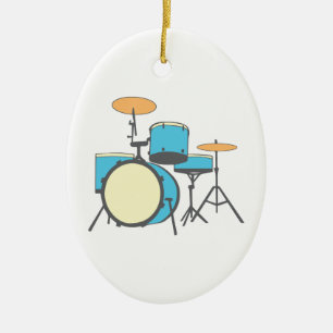 Drum Set Ceramic Tree Decoration