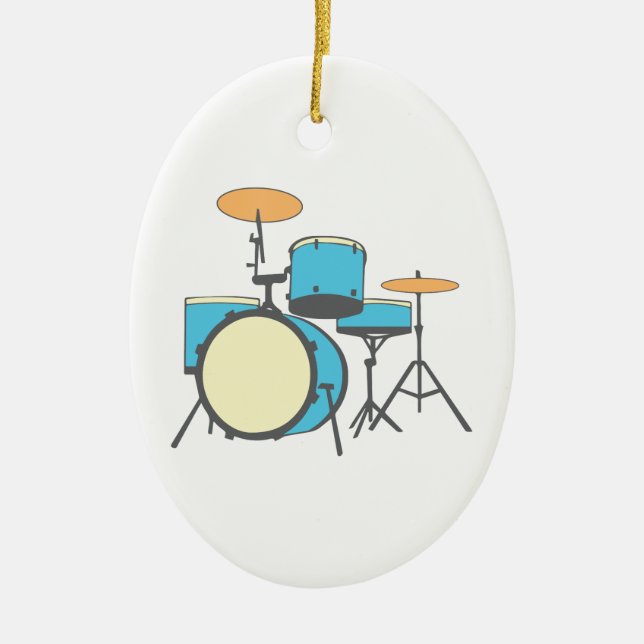 Drum Set Ceramic Tree Decoration (Front)
