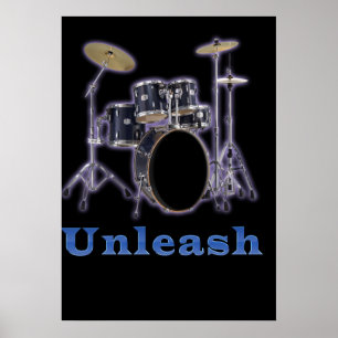 Drum set designs poster