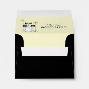 Drum Set Drummer Band Teacher Musician Envelope