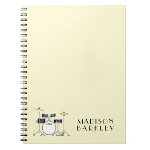 Drum Set Drummer Band Teacher Musician Notebook