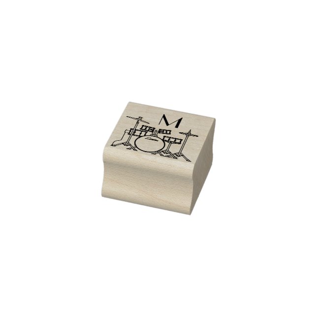 Drum Set Drummer Band Teacher Musician Rubber Stamp (Stamp)