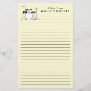 Drum Set Drummer Band Teacher Musician Stationery