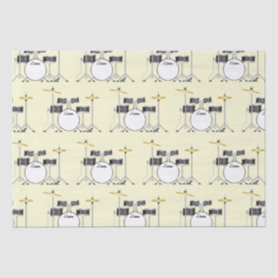 Drum Set Drummer Band Teacher Musician Tissue Paper