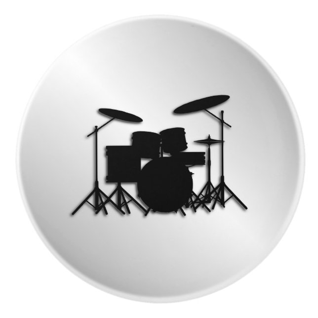 Drum Set Music Design Ceramic Knob (Front)