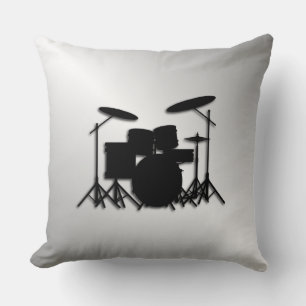 Drum Set Music Design Cushion