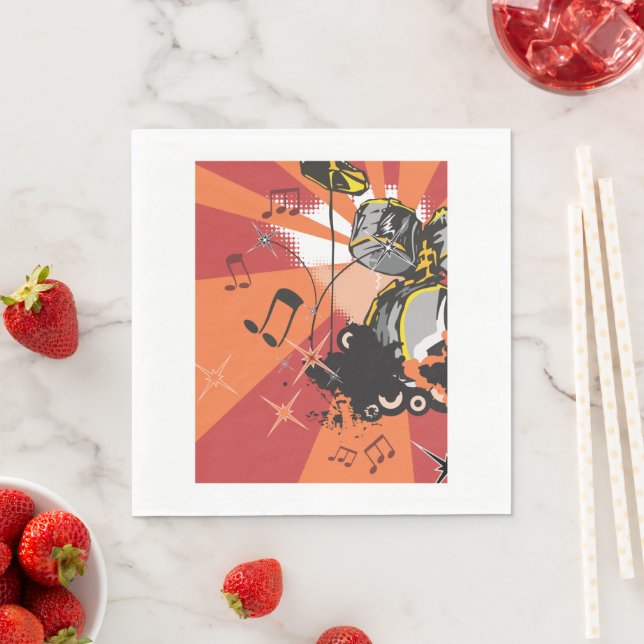 Drum Set Music Napkin (Insitu)