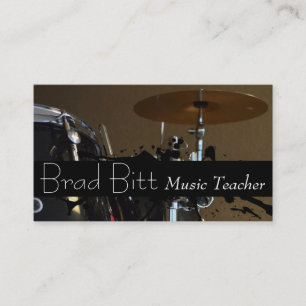Drum Set Music Teacher Business Card