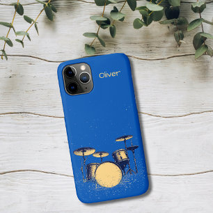Drum Set on Blue iPhone 11 Pro Case