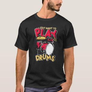 Drum Set Percussion Music  Drummer Musician  Drums T-Shirt