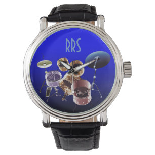 Drum Set Personalised Monogram Gift Watch