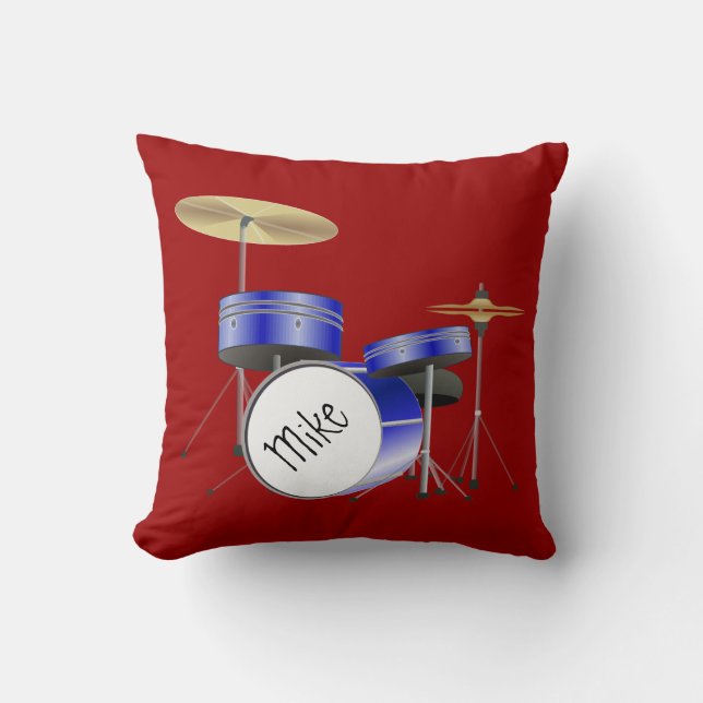 Drum Set Personalised Pillow (Front)
