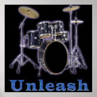 Drum set posters art