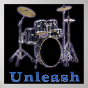 Drum set posters art