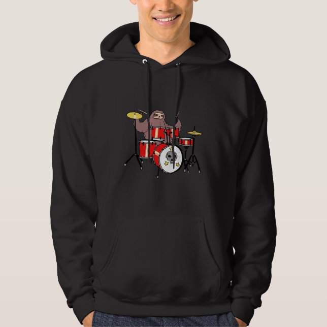 Drum Set Sloth Hoodie (Front)