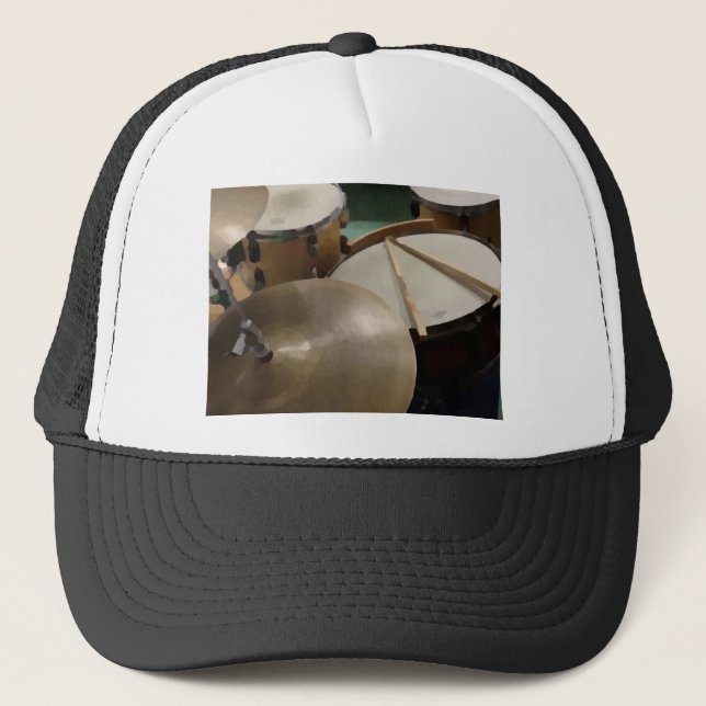Drum Set Trucker Hat (Front)