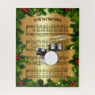 Drum Set ~ “We Wish You A Merry Christmas” ~ Jigsaw Puzzle