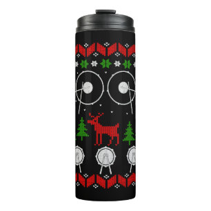Drum Shirt - Drummer - Ugly Christmas Thermal Tumbler