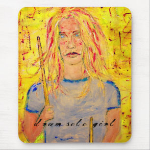 drum solo girl mouse pad