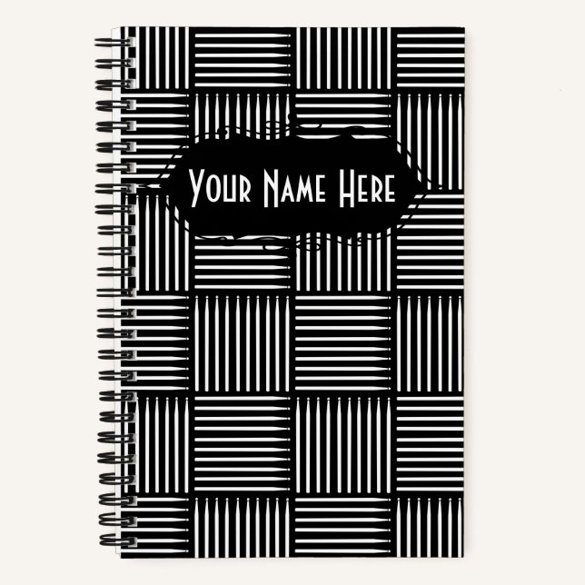 Drum Stick Crosshatch Notebook (Front)