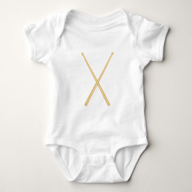 Drum Sticks Baby Bodysuit (Front)