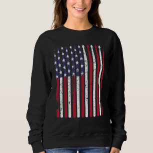 Drum Sticks Forms A Vintage American Flag Patrioti Sweatshirt
