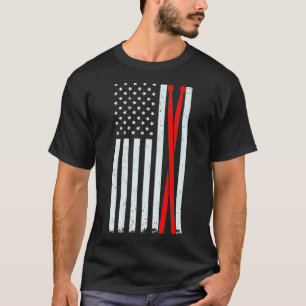 Drum Sticks with Vintage American Flag for T-Shirt