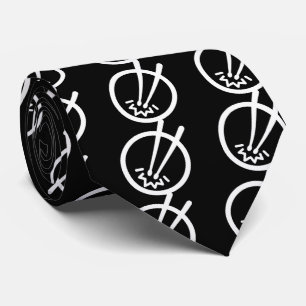 Drum Strikes Pictogram Tie