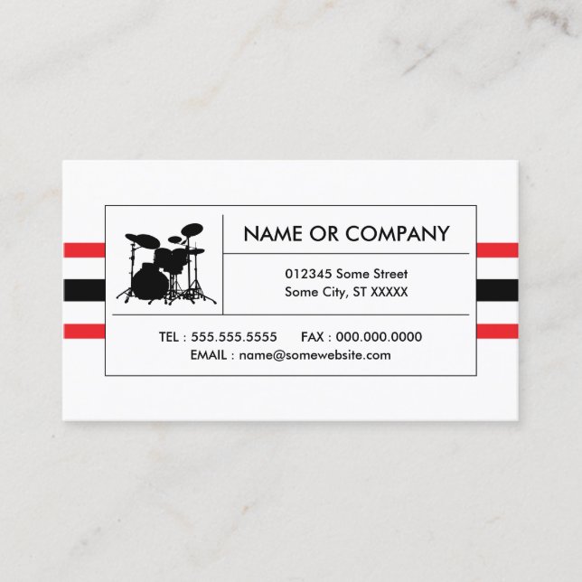 drum stripes business card (Front)