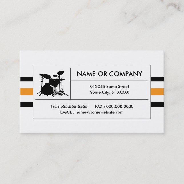drum stripes business card (Front)