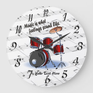 Drum -  What Feelings Sound Like Round Wall Clock