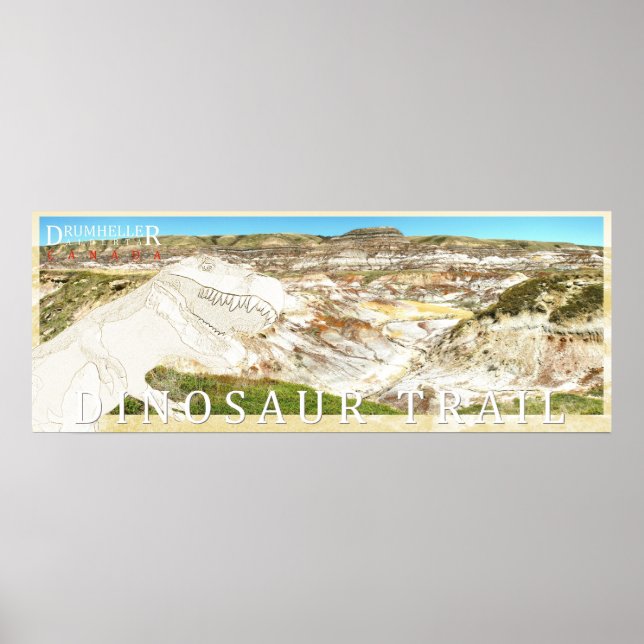 Drumheller Badlands Dinosaur Trail Photo Poster (Front)