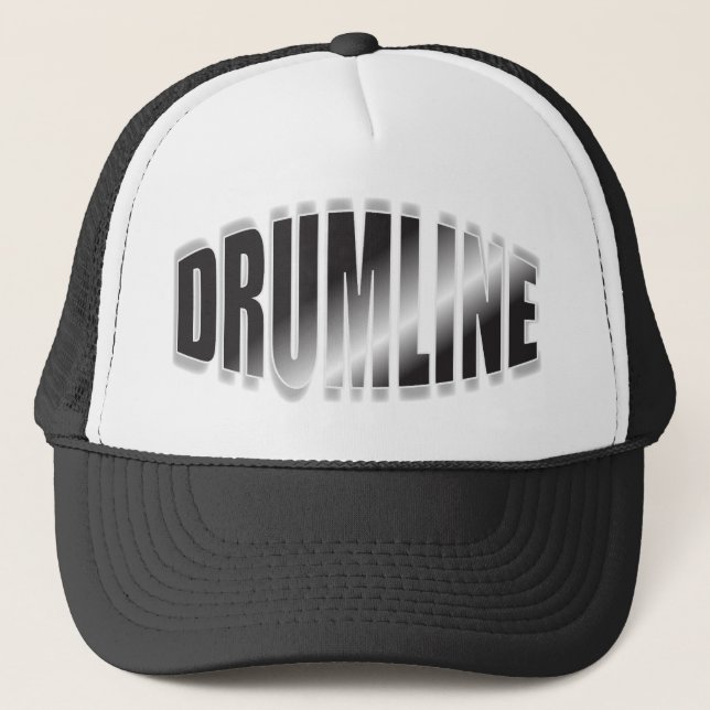 Drumline Black Chrome Trucker Hat (Front)