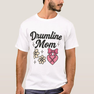 : Drumline Mum Heart & Flowers T-Shirt