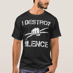 Drummer Art Drumsticks Men Women Drum Set Drumming T-Shirt