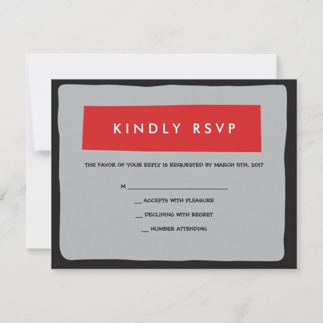 DRUMMER Bar Mitzvah Invitation Reply Card (Front)